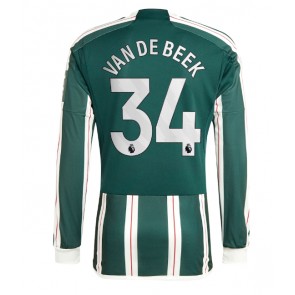 Maillot de foot Manchester United Donny van de Beek #34 Extérieur 2023-24 Manche Longue